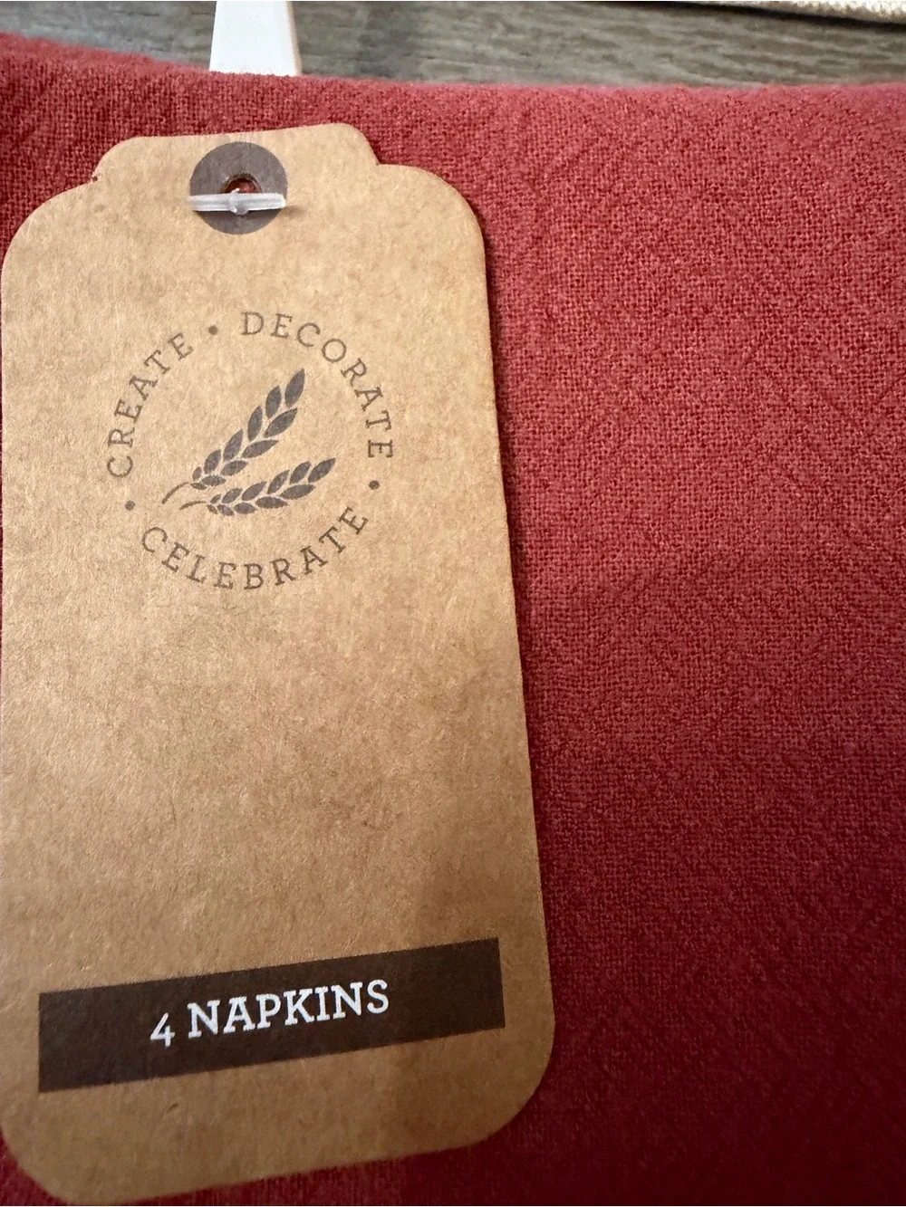 4 PC napkin set with overlock stitch Arabian spice & amphora 18”x18”100%cotton